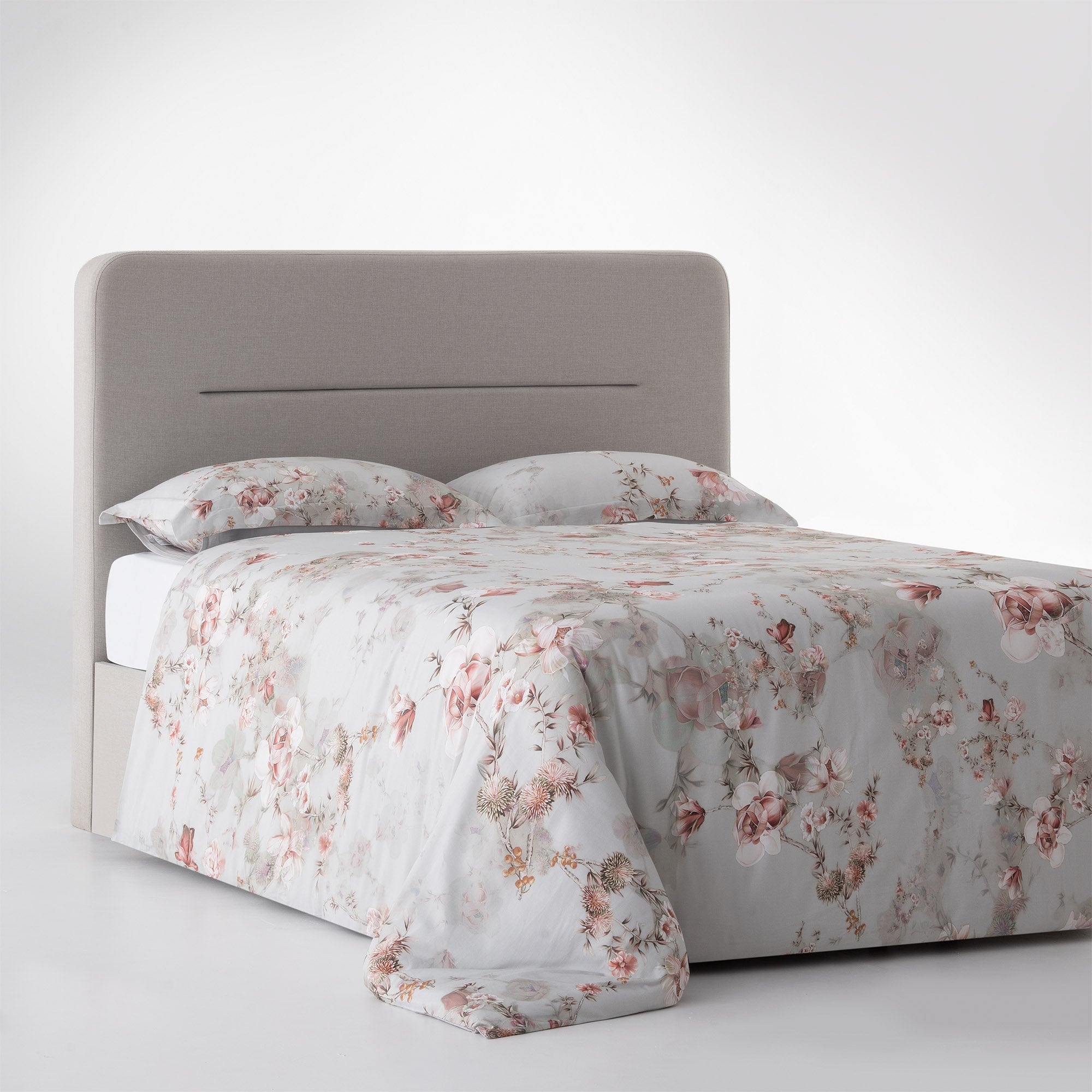 Bloomy Çiçek Senfonisi Çift Kişilik %100 Ege Pamuğu Nevresim Seti - 2 Yastıklı Mint