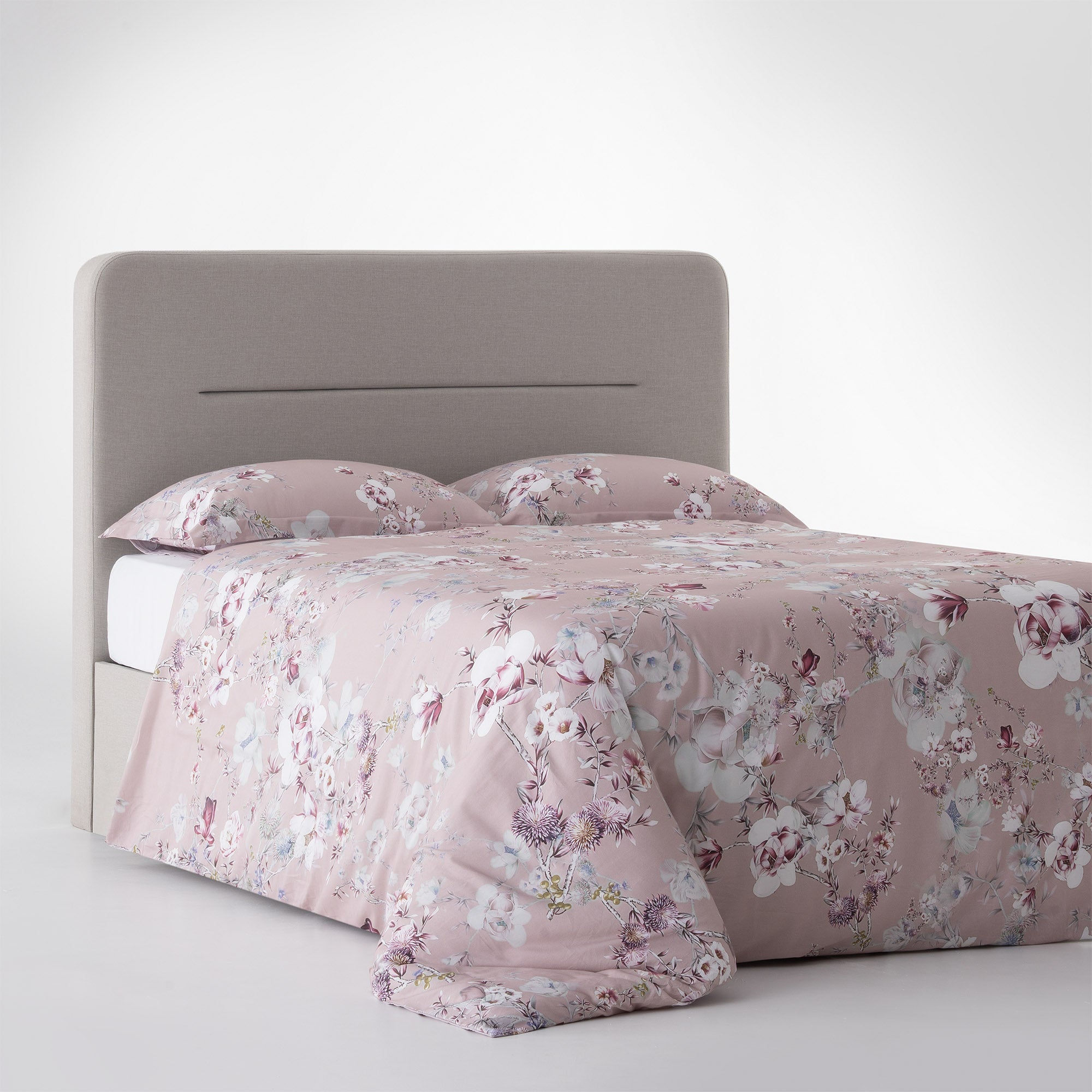 Bloomy Çiçek Senfonisi Çift Kişilik %100 Ege Pamuğu Nevresim Seti - 2 Yastıklı Pudra