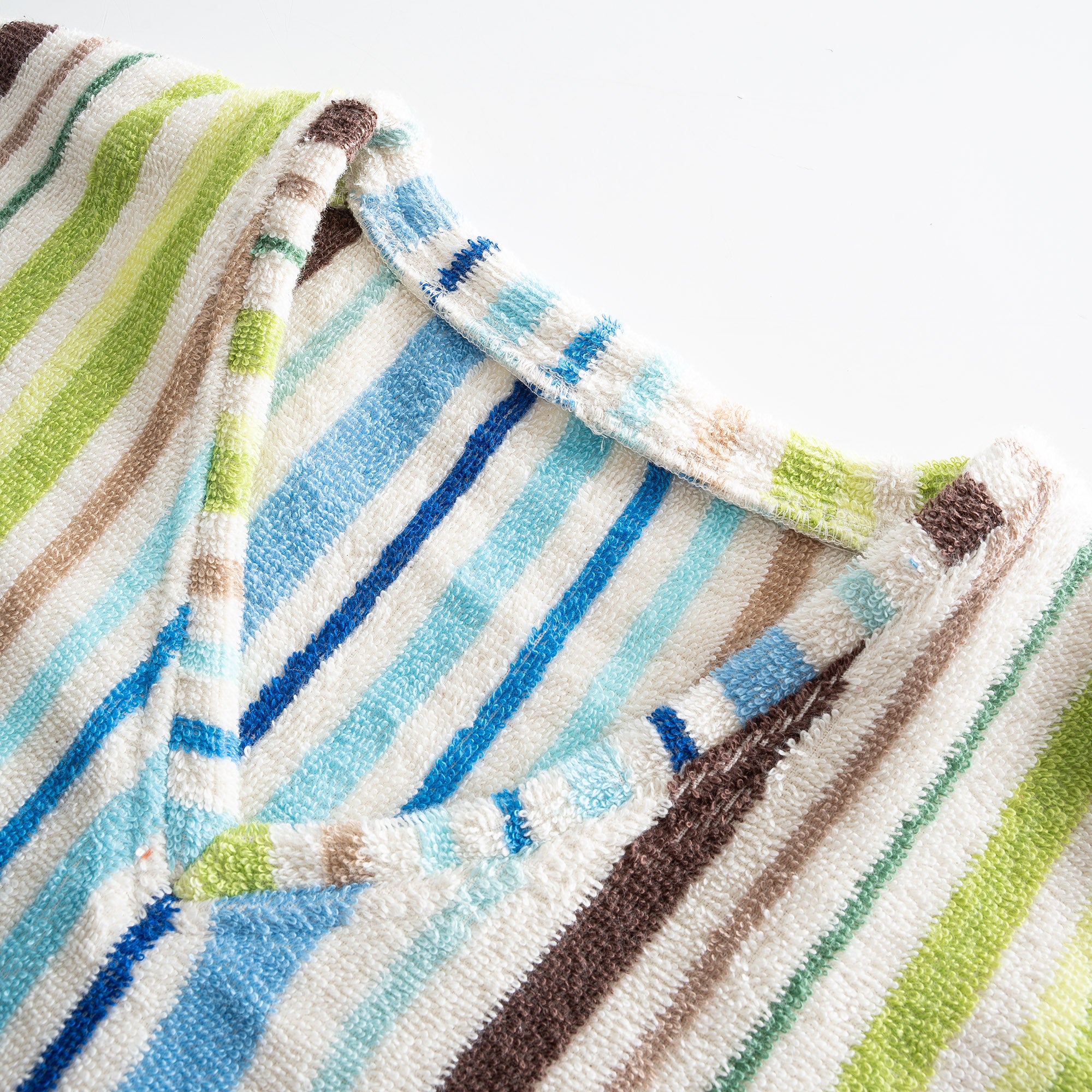 Stripe Green Kadın Havlu Şortlu Takım Renkli Standart