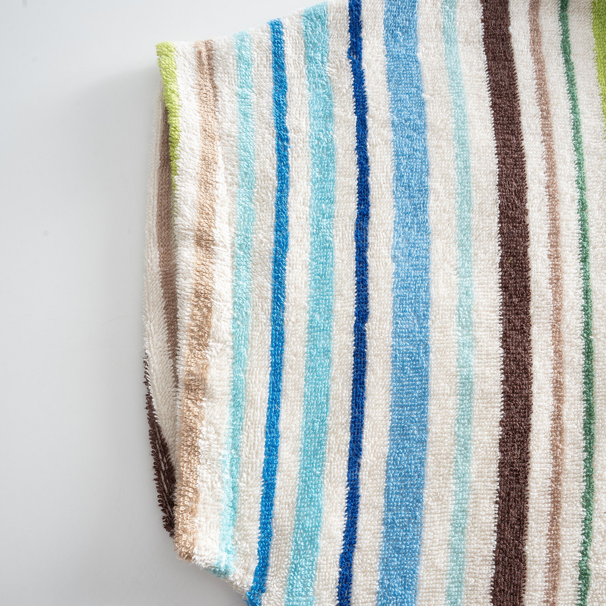 Stripe Green Kadın Havlu Şortlu Takım Renkli Standart