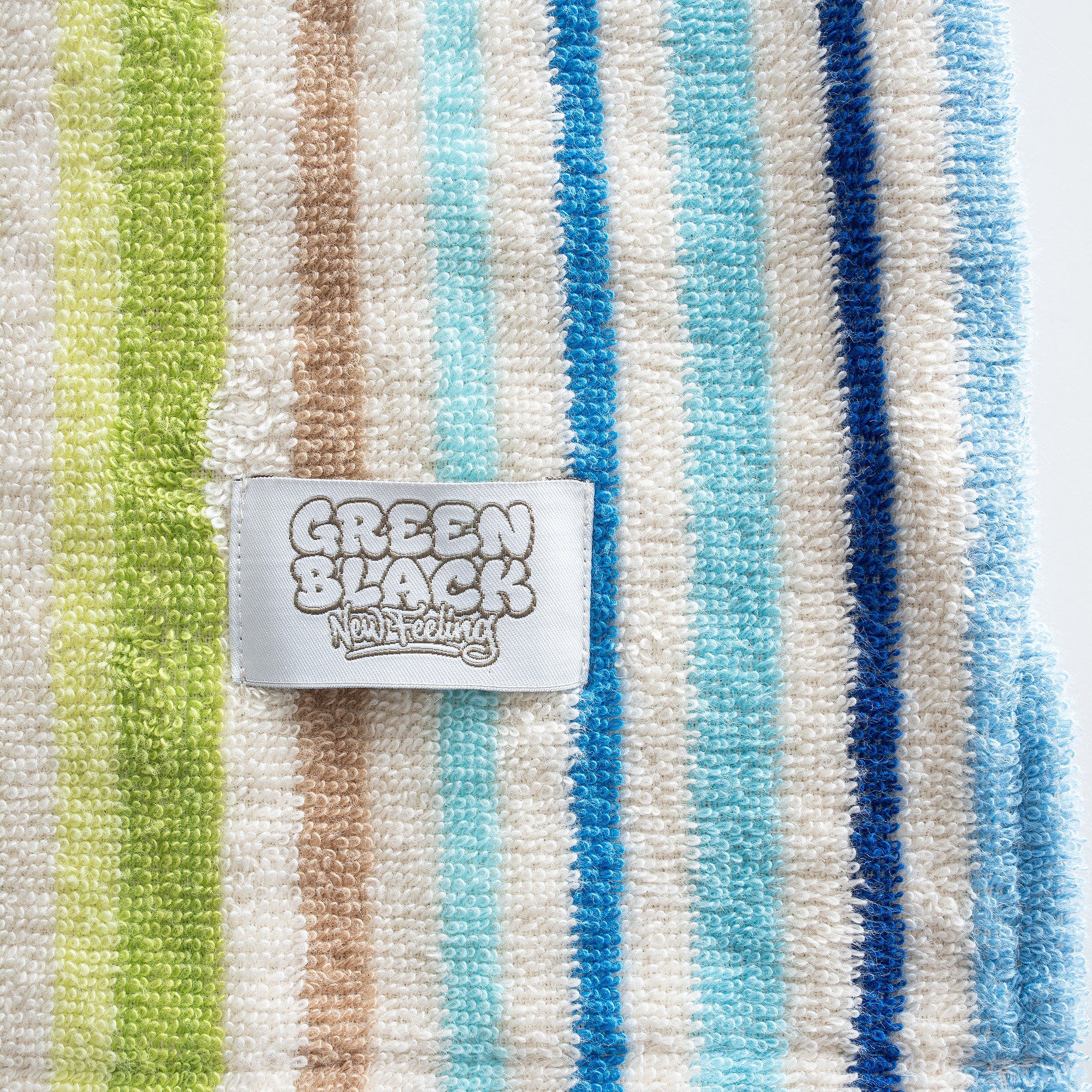Stripe Green Kadın Havlu Şortlu Takım Renkli Standart