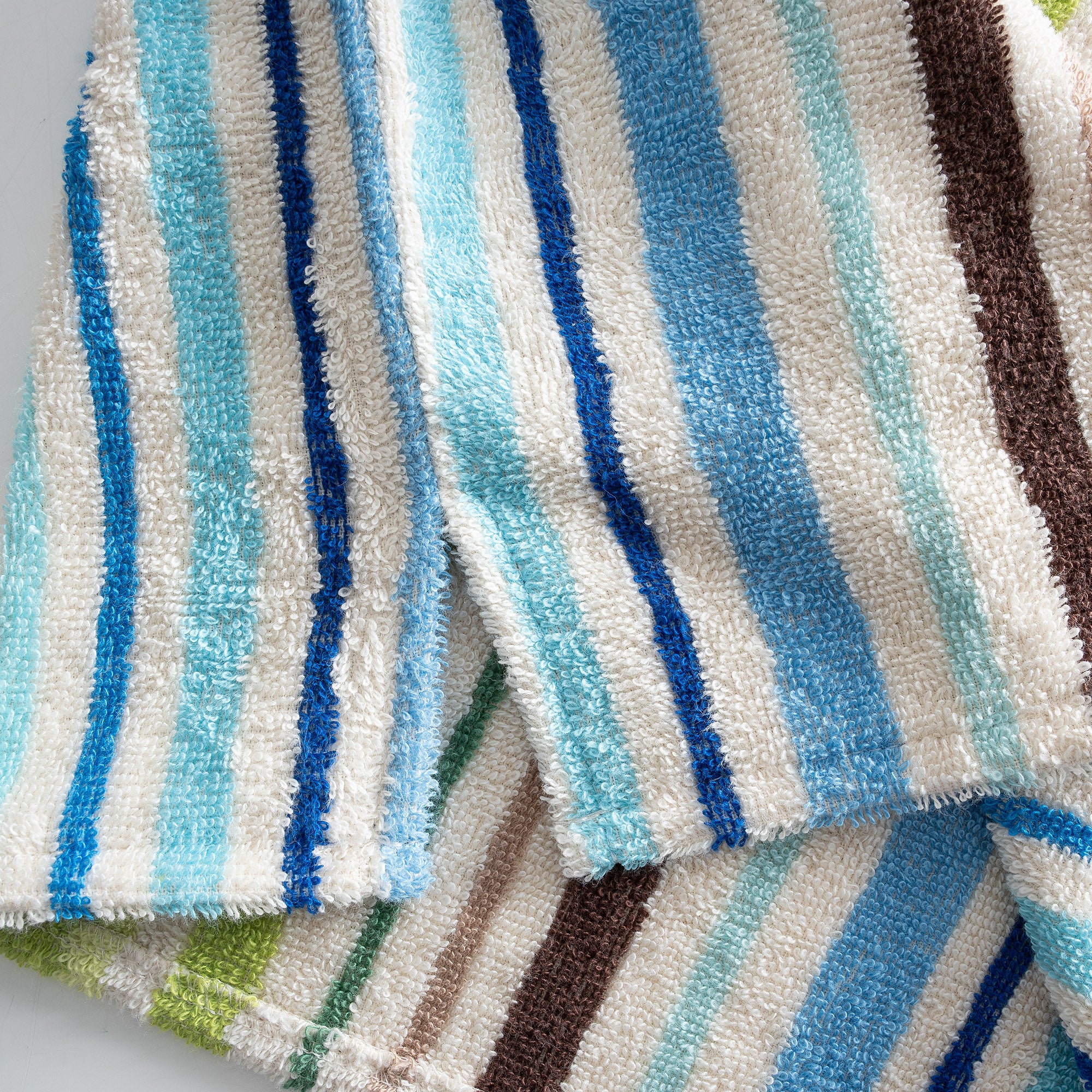 Stripe Green Kadın Havlu Şortlu Takım Renkli Standart