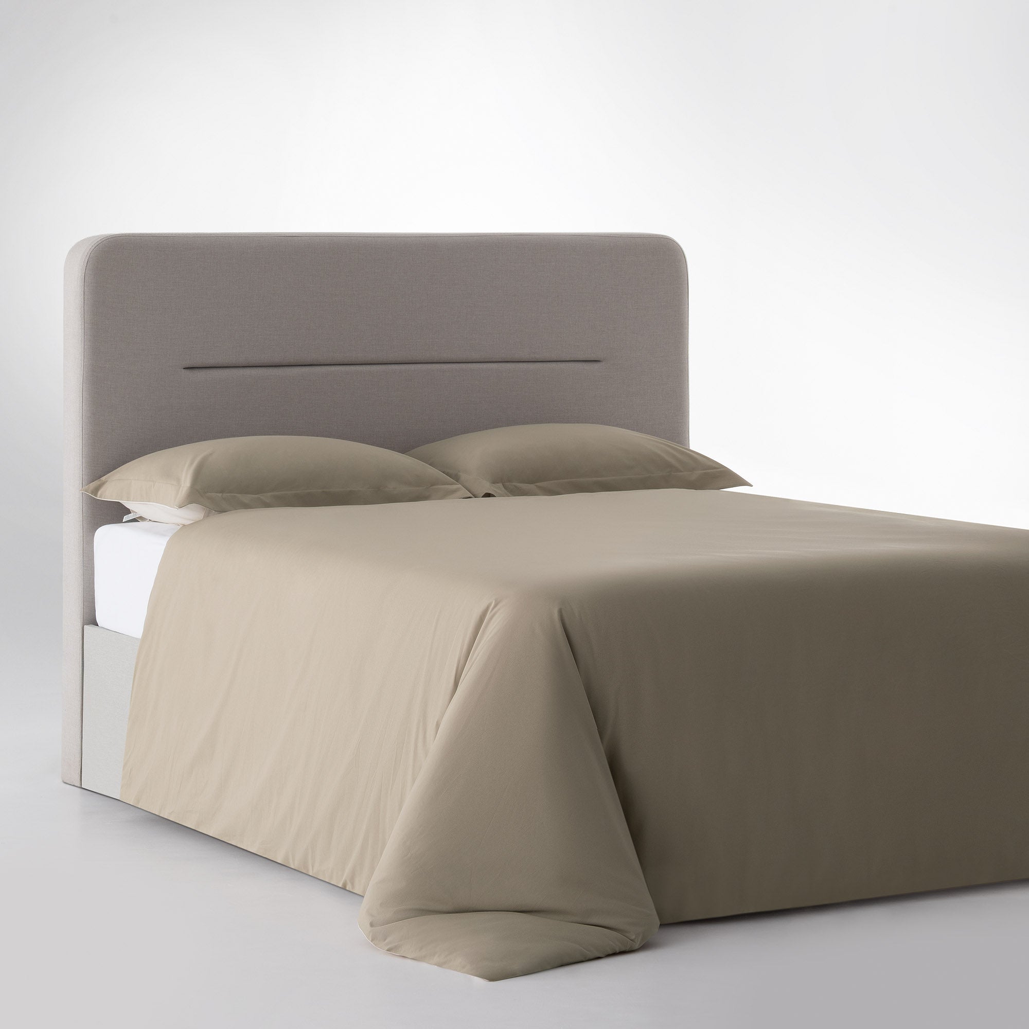Basic Ranforce Çift Kişilik %100 Ege Pamuğu Nevresim Seti - 57 Tel - 2 Yastıklı - Haki/Bej