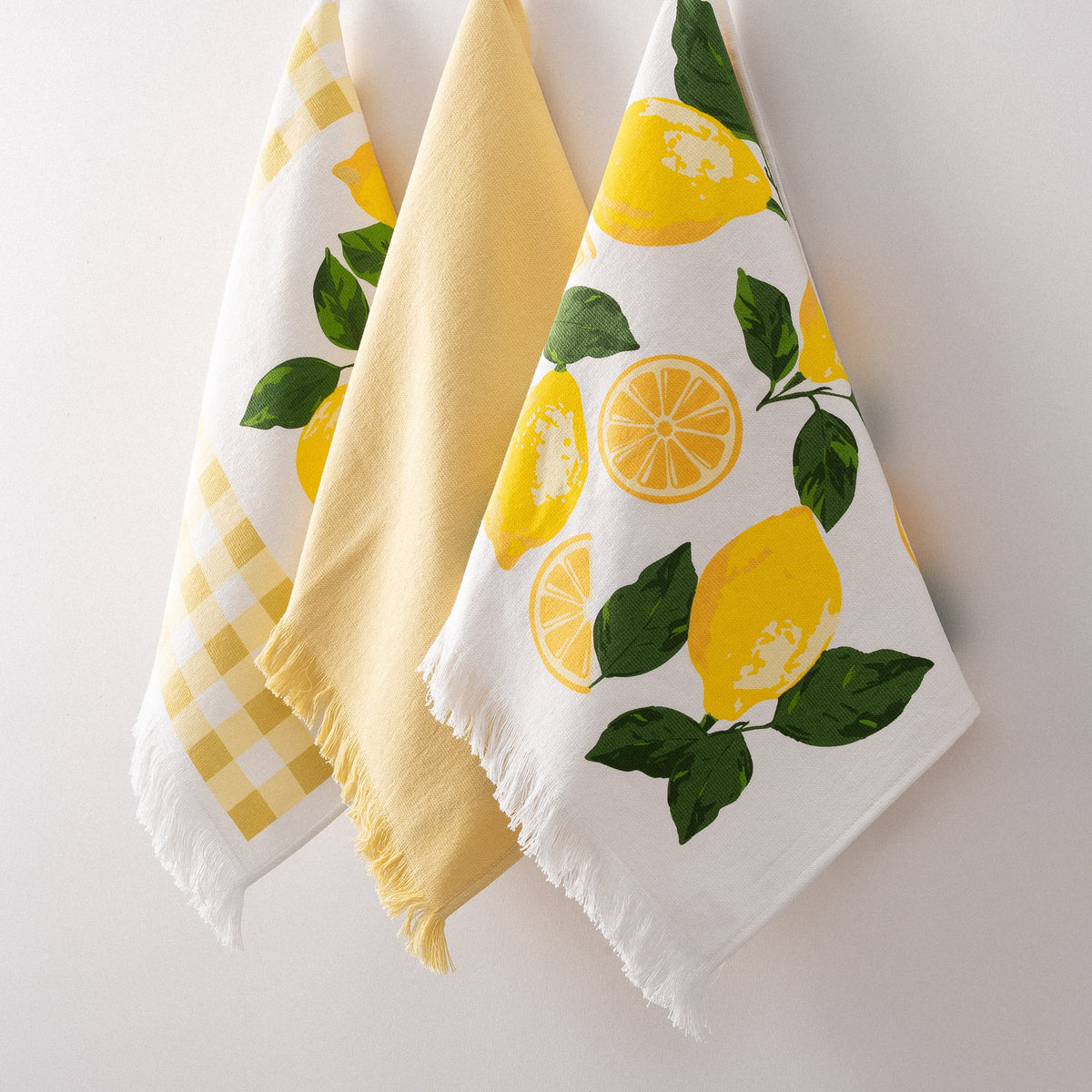 Limonara 3'lü Mutfak Havlu Seti Baskılı