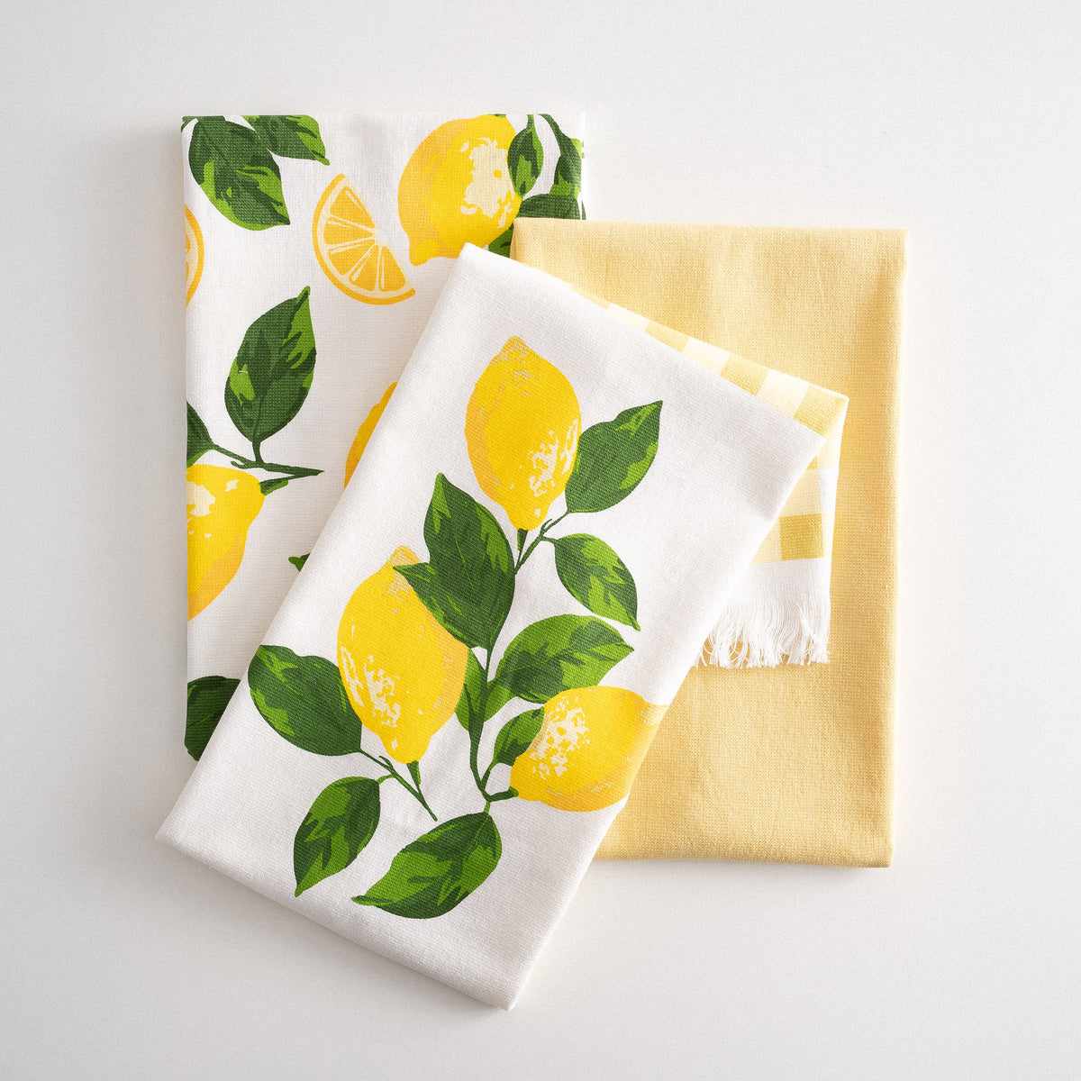 Limonara 3'lü Mutfak Havlu Seti Baskılı