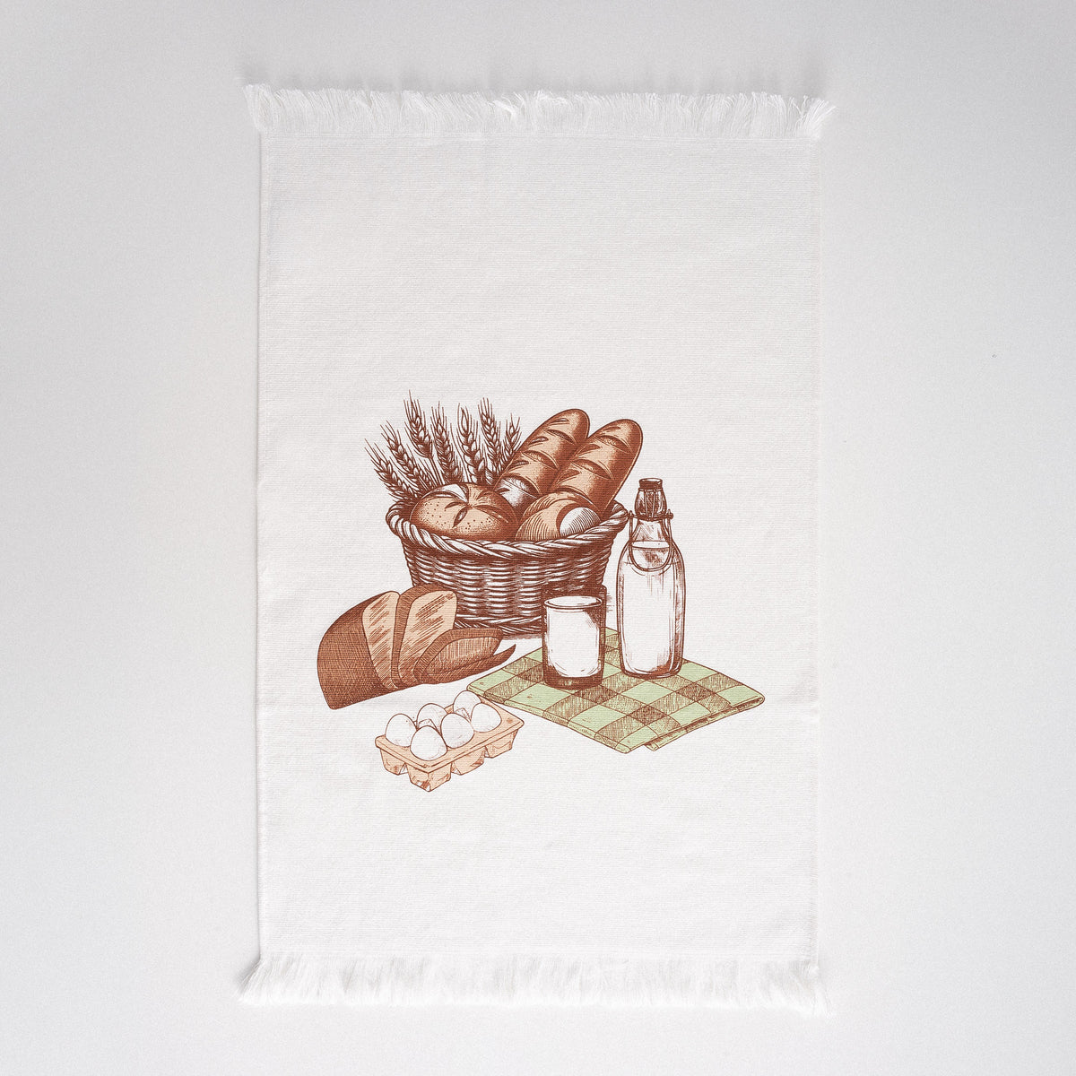 Breakfast 2'li Mutfak Havlu Seti Baskılı