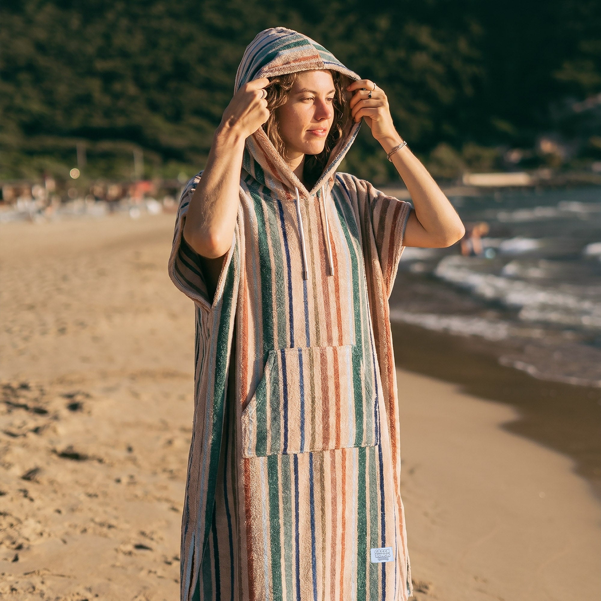 Stripe Earth Unisex Sörfçü Pançosu Renkli Standart