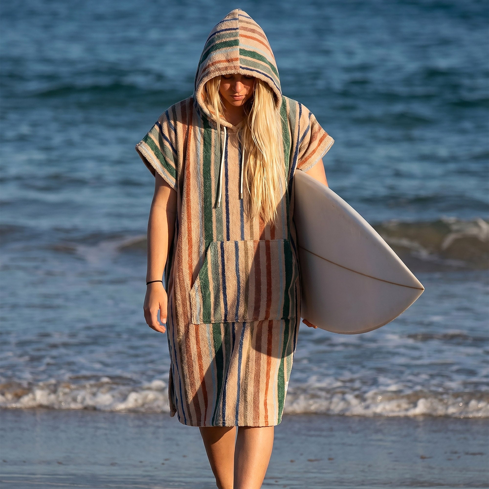 Stripe Earth Unisex Sörfçü Pançosu Renkli Standart