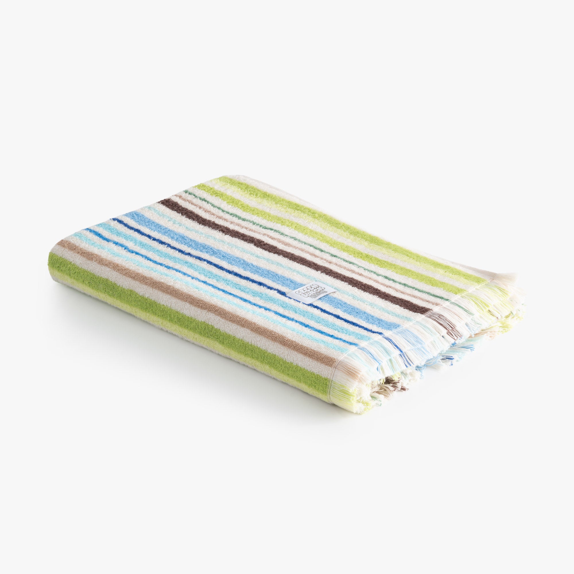 Stripe Green Plaj Havlusu Renkli