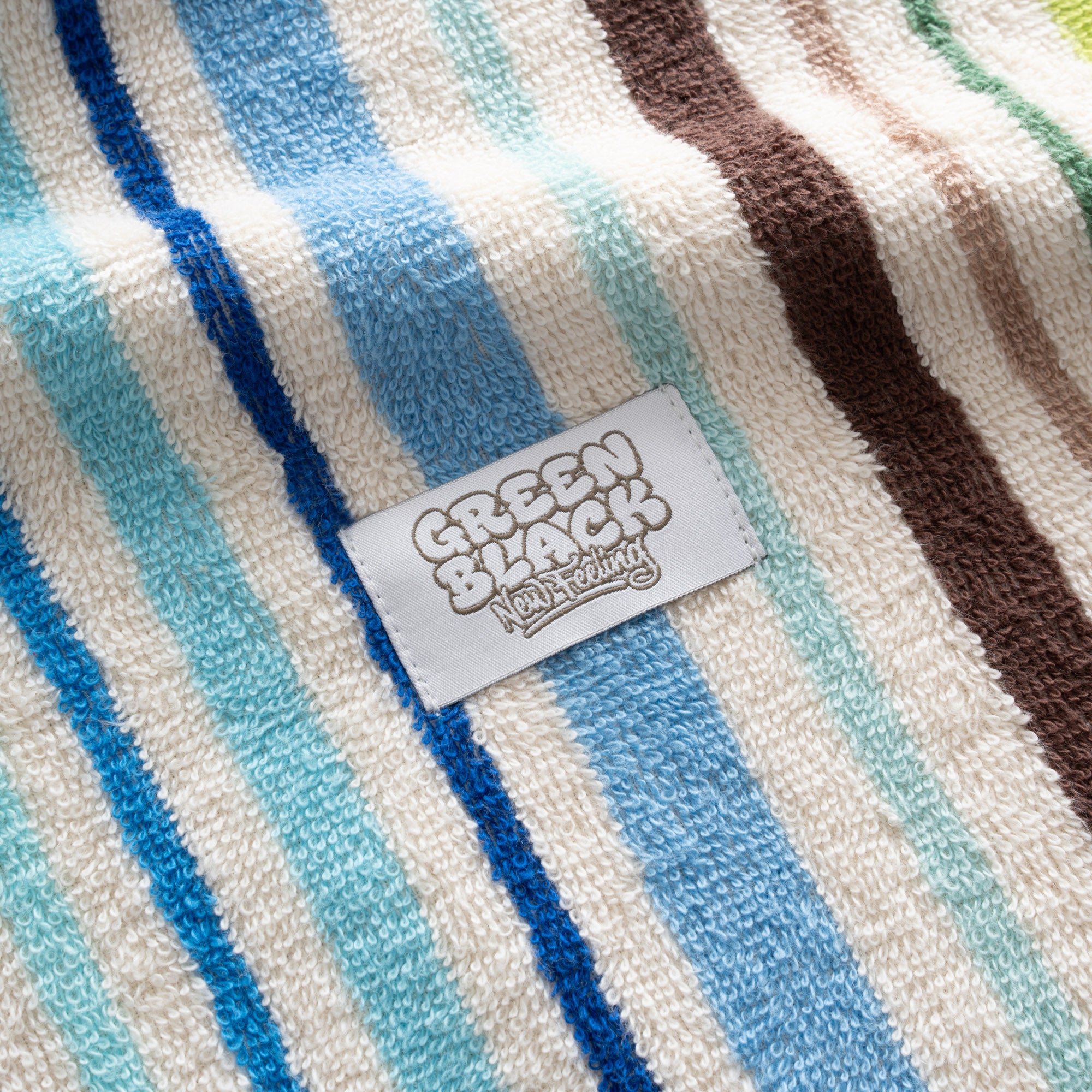 Stripe Green Plaj Havlusu Renkli