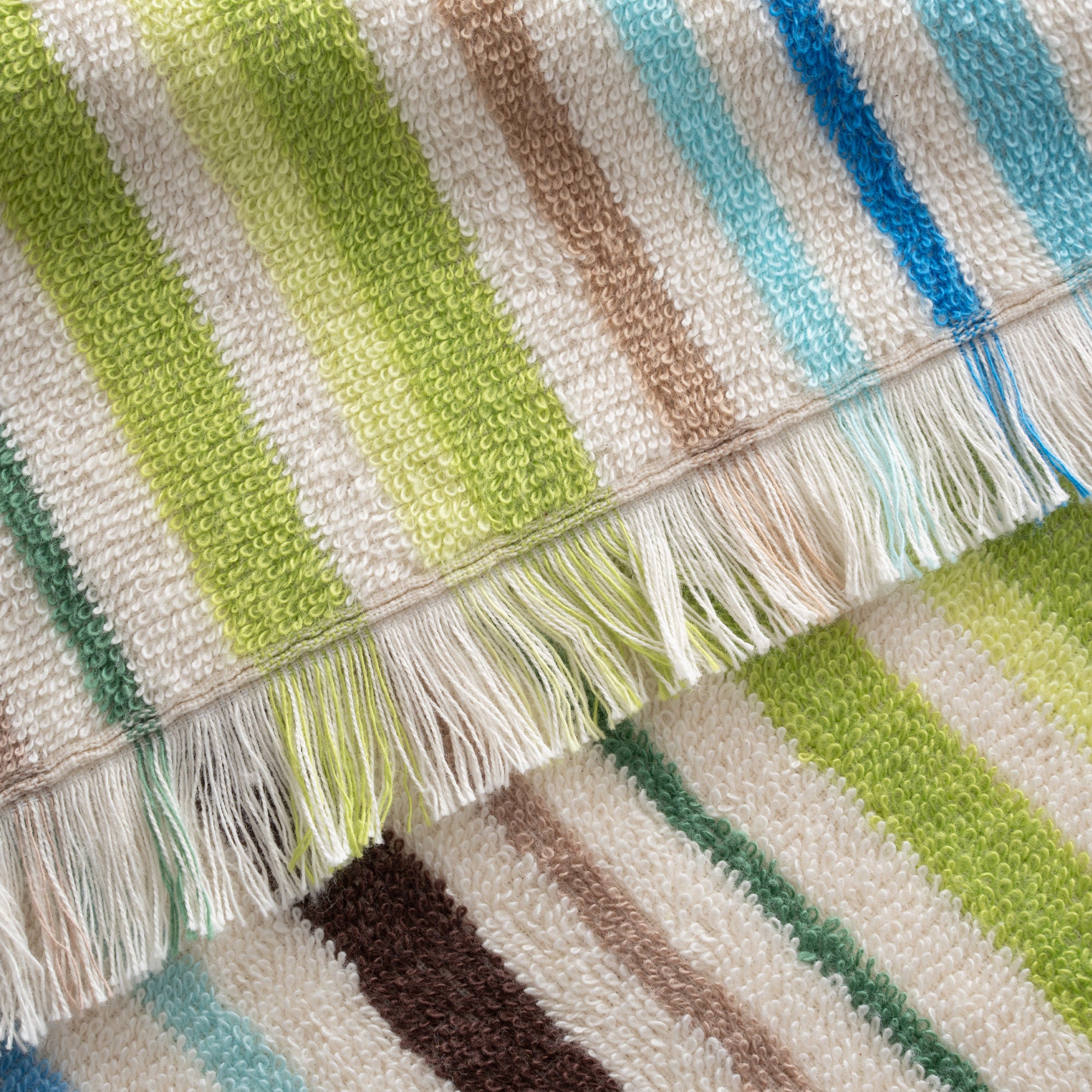 Stripe Green Plaj Havlusu Renkli