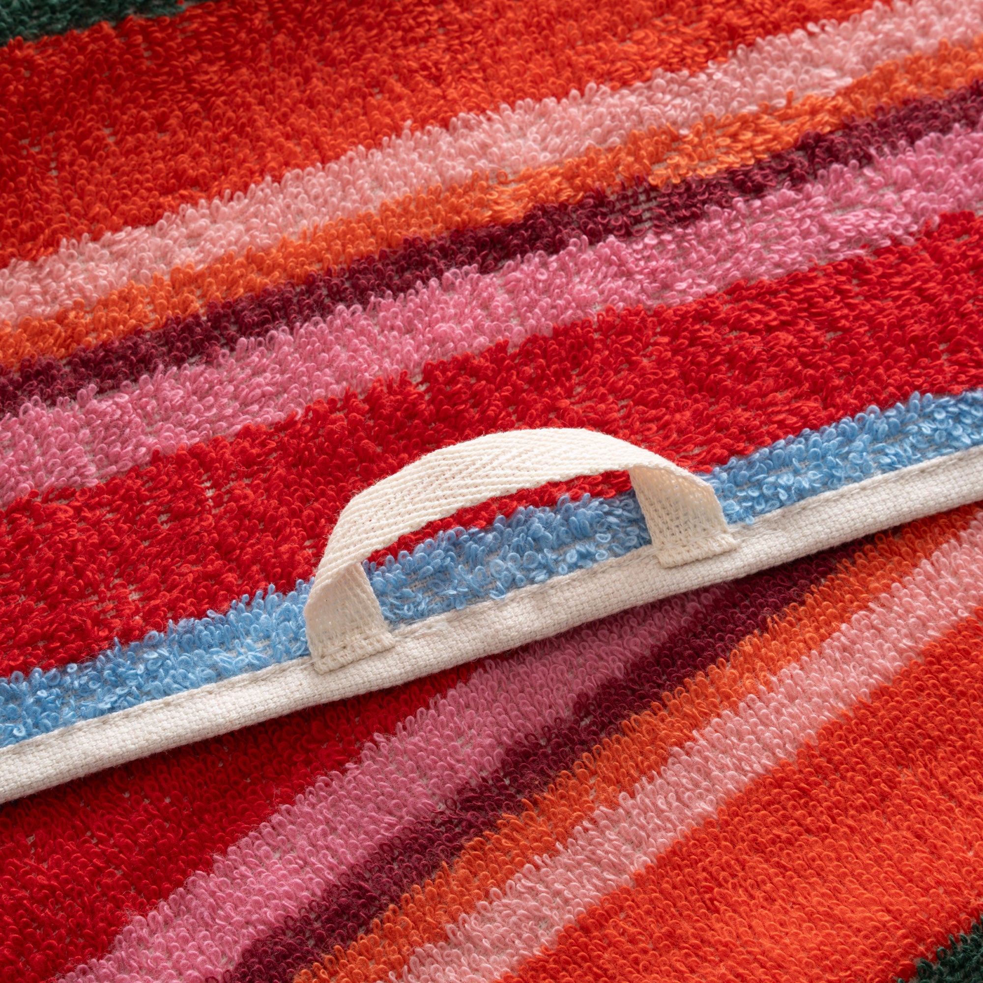 Stripe Red Plaj Havlusu Renkli