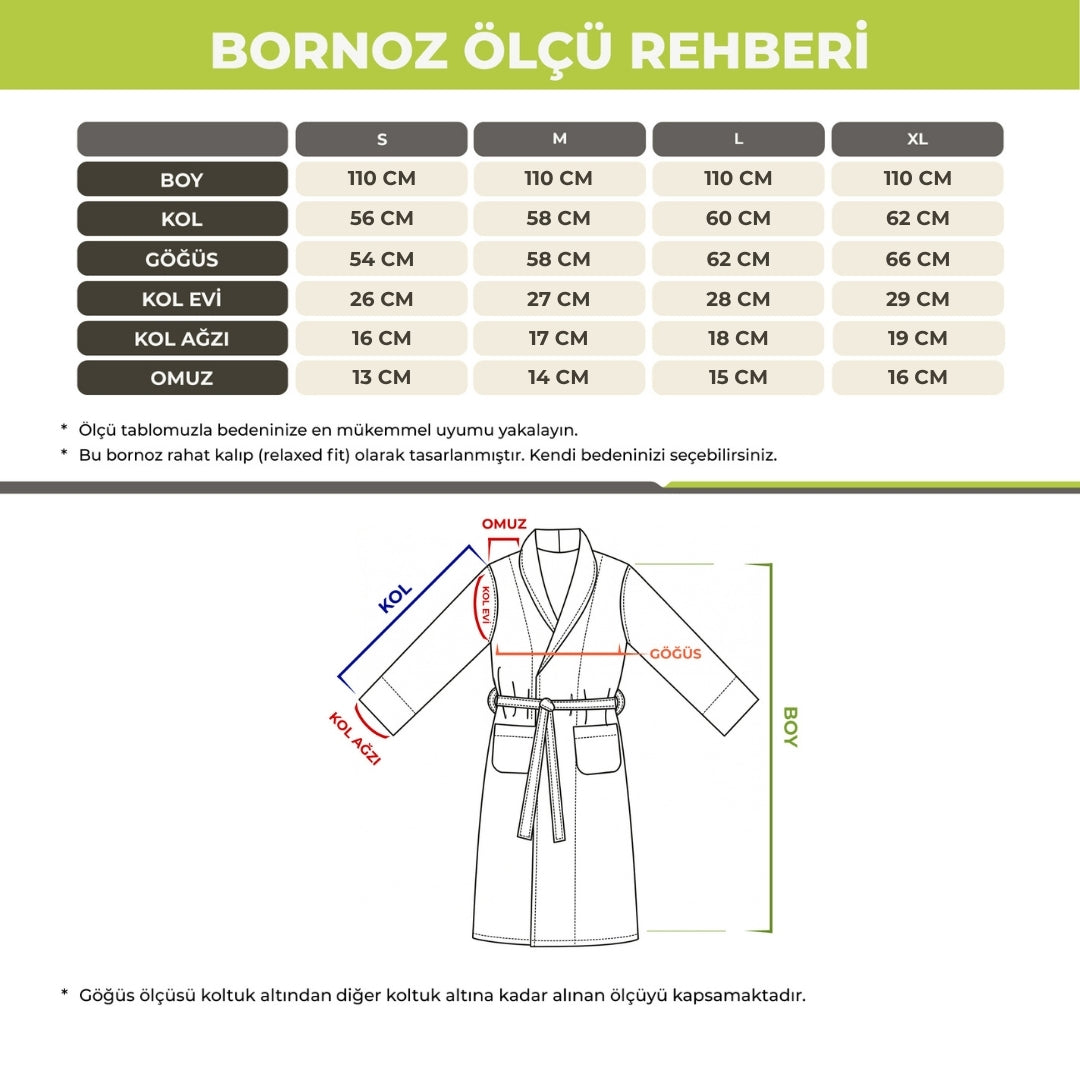 Tria Kadın Bornoz Krem-Lacivert